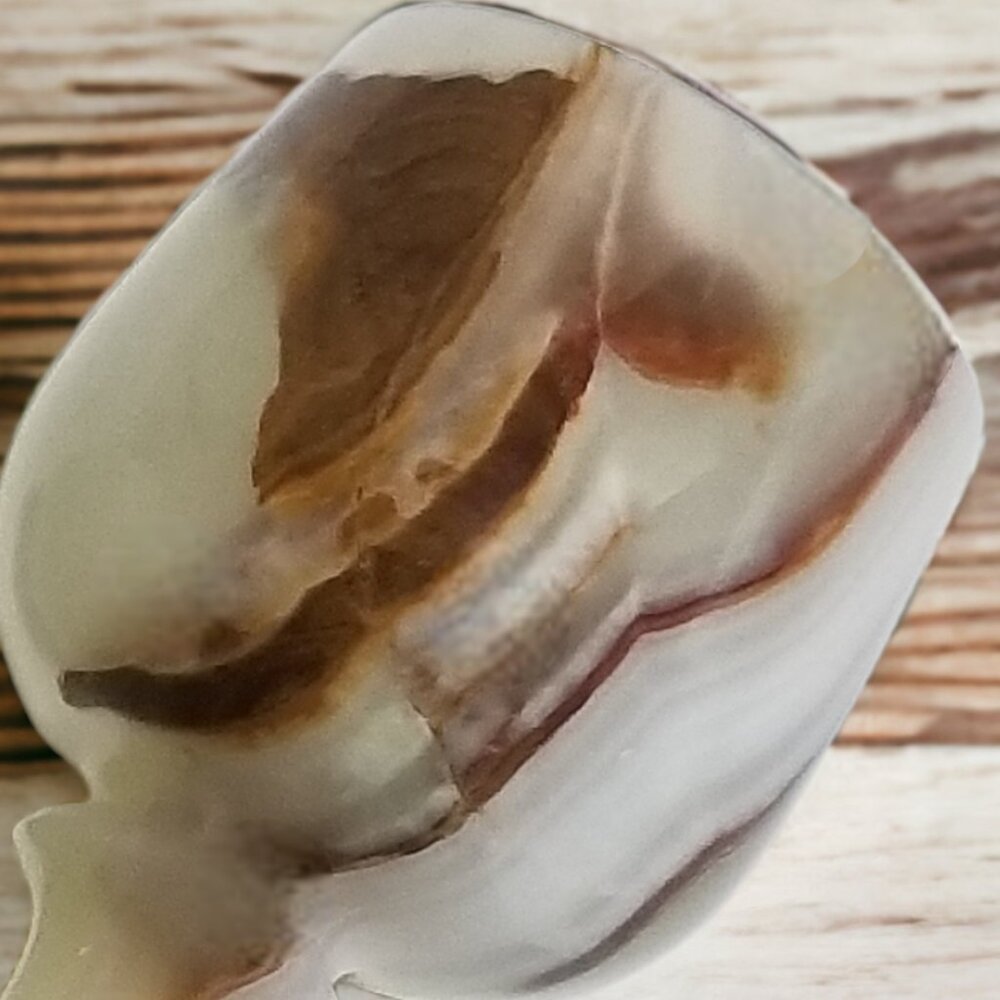 Vintage Onyx Marble Natural Stone Wine Glass Goblets- Set of Two - Picture 11 of 16